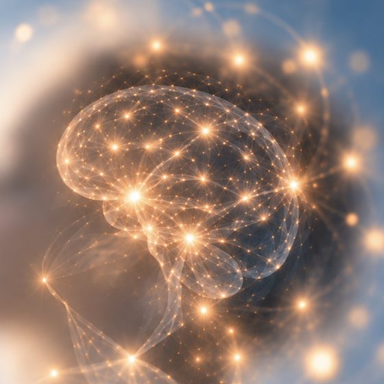 Constellation lumineuse évoquant la vie émotionnelle intérieure